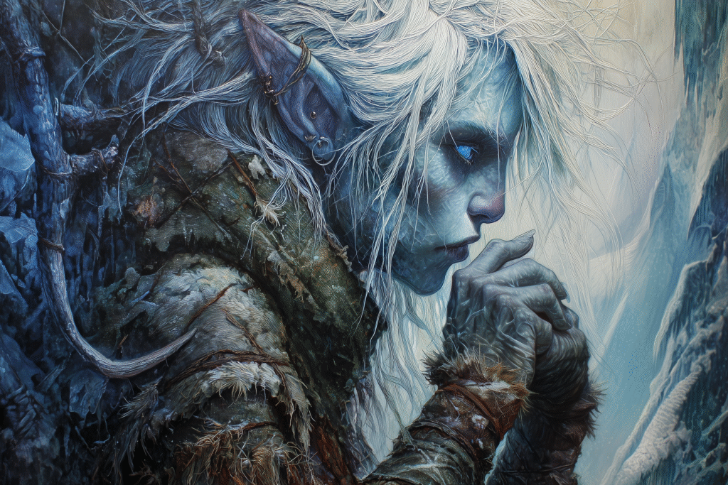 Uldra: The Sapphire Frost Fey of Stone and Winter