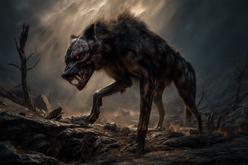 Leucrotta : The Bone-Crushing Mimic of the Wastes That Laughs With a Human Voice