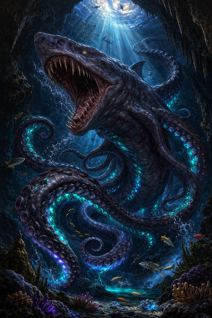 Lusca: The Abyssal Blue-Hole Leviathan