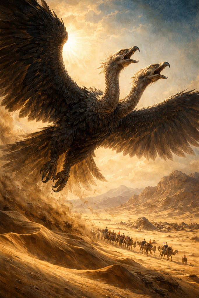 Rukh: The Twin-Headed Tyrant of the Desert Skies