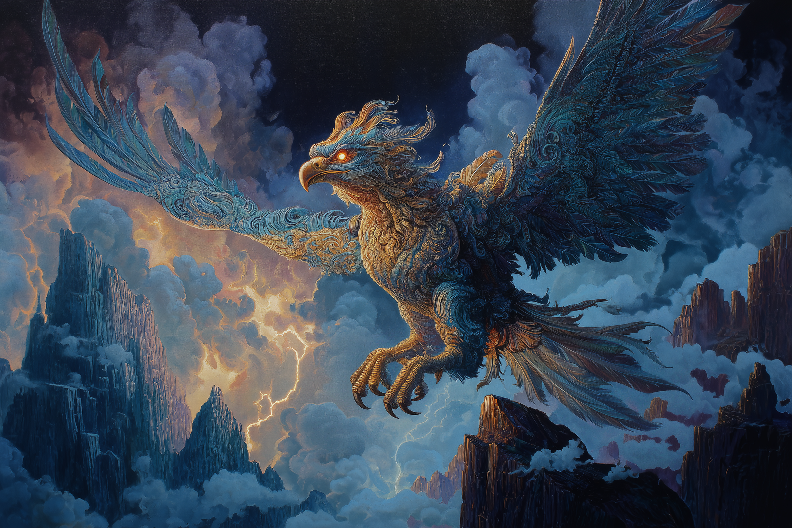 Simurgh – The Ancient Skyborne Guardian of Wisdom and Fire