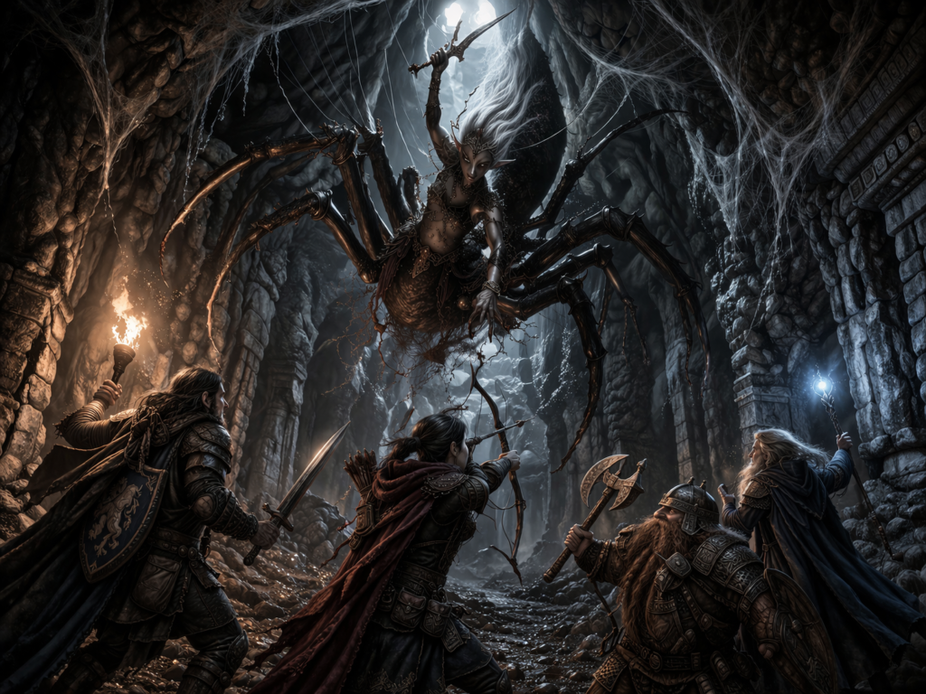 Drider, the Silk-Crowned Horror