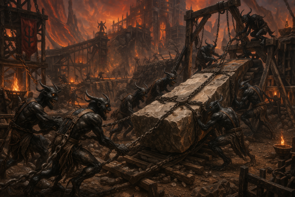 Drudge Devil, the Chain-Gang Fiend of Infernal Labor