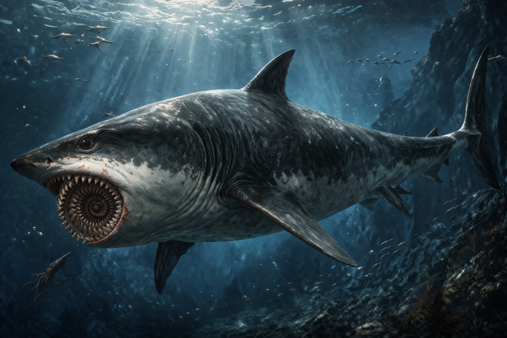 Shark, Helicoprion, the Spiral-Jawed Hunter