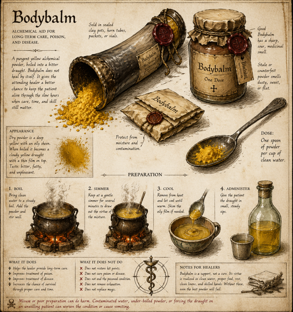 Bodybalm – Alchemical Healing Powder for Long-Term Care