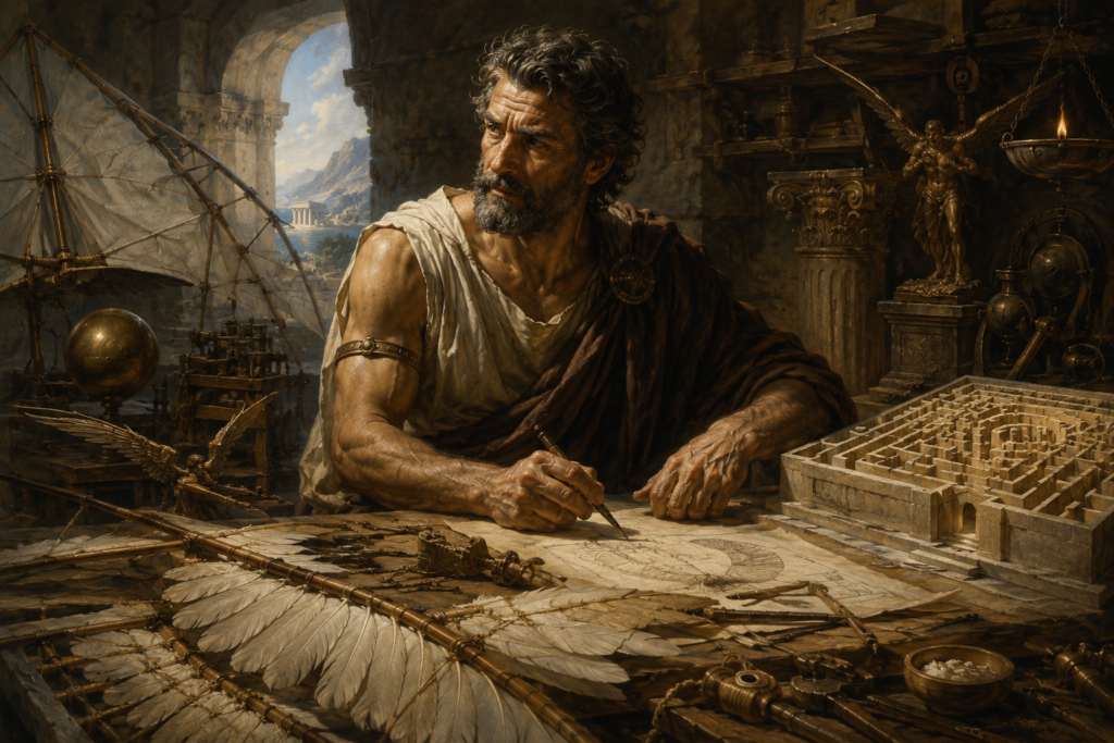Daedalus — Labyrinth-Maker, Inventor, and Father of Icarus