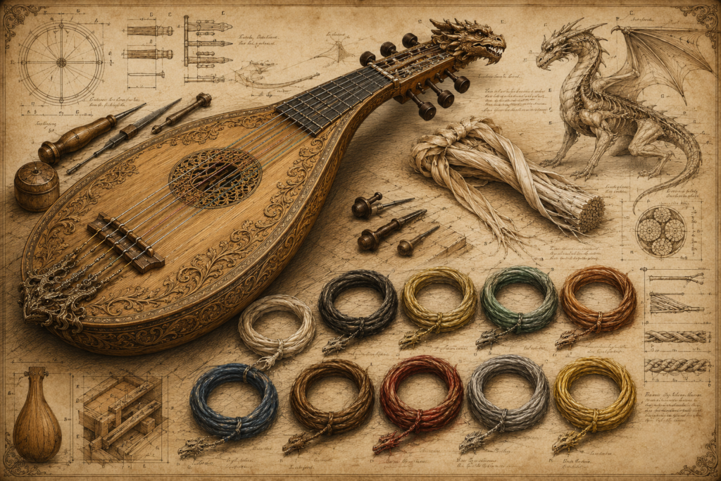 Dragon Sinew Strings — Bardic Instrument Component