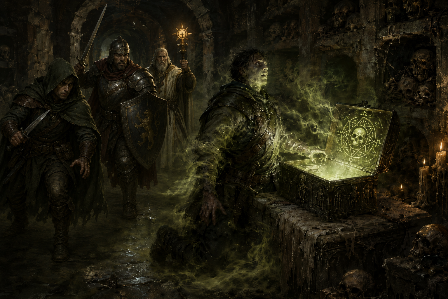 Ghoul Glyph Spell — Necromantic Ward, Paralysis Trap, and Carrion Curse
