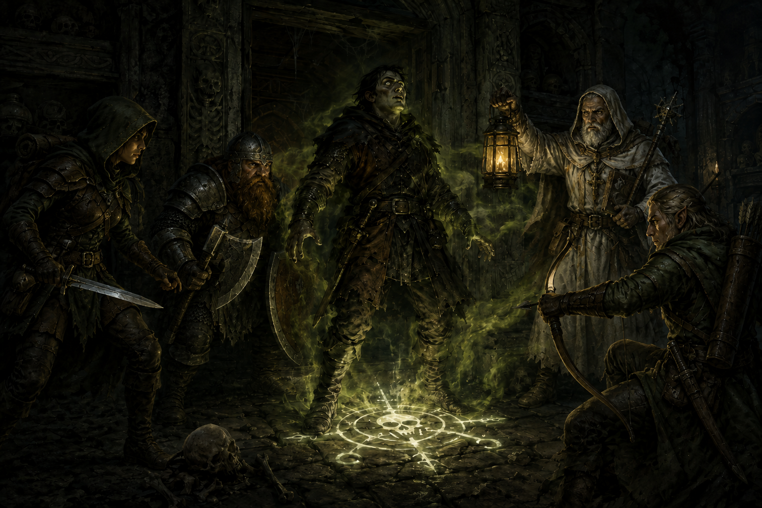 Ghoul Glyph Spell — Necromantic Ward, Paralysis Trap, and Carrion Curse