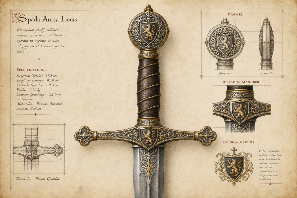 Ornate Sword Hilt – Decorative Sword Handle and Status Weapon Fitting