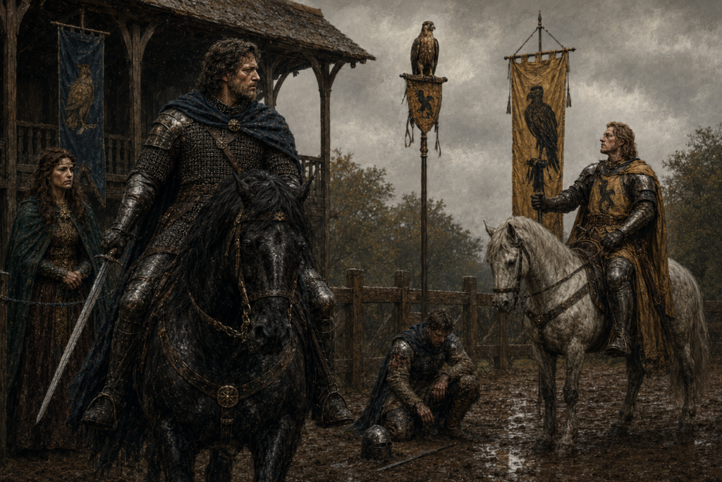 Sir Geraint the Valiant — Arthurian Knight fantasy NPC illustration