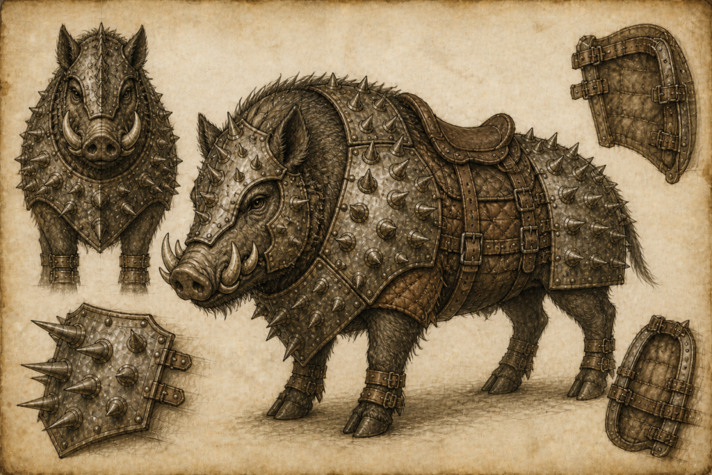 Spiked Barding – Mount Equipment for Warhorses and Shock Cavalry