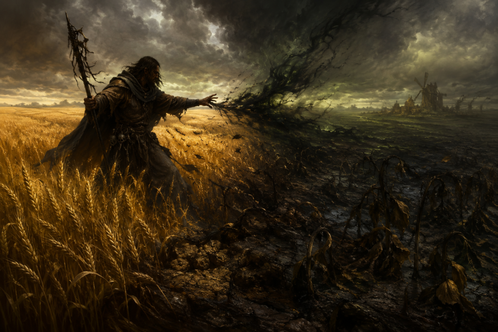 Bleak Harvest Spell: Divine Crop Blight, Famine Curse, and Sacred Wrath