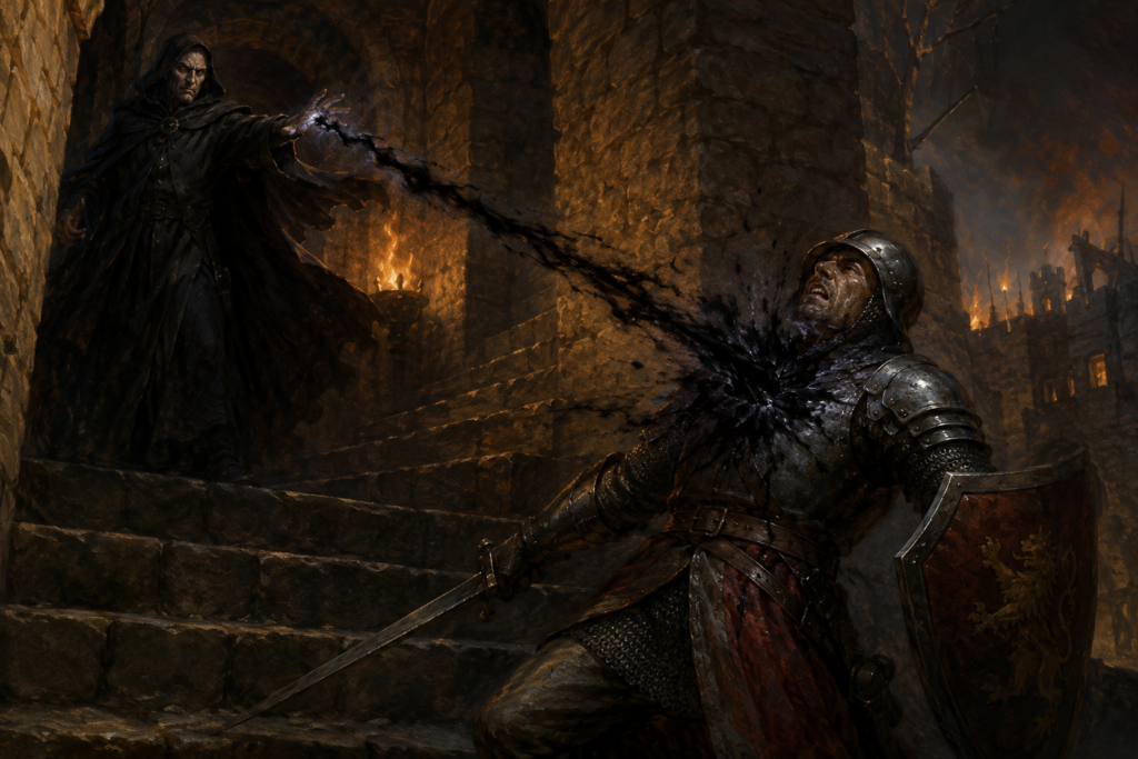 Darkbolt Spell: Lance of Vile Night, Cold Shadow, and Stunning Evil