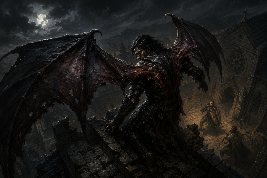 Demon Wings Spell: Evil Bat-Winged Flight for Blackguards