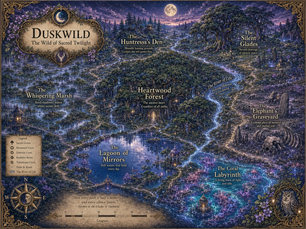 Map of Duskwild, the Wild of Sacred Twilight