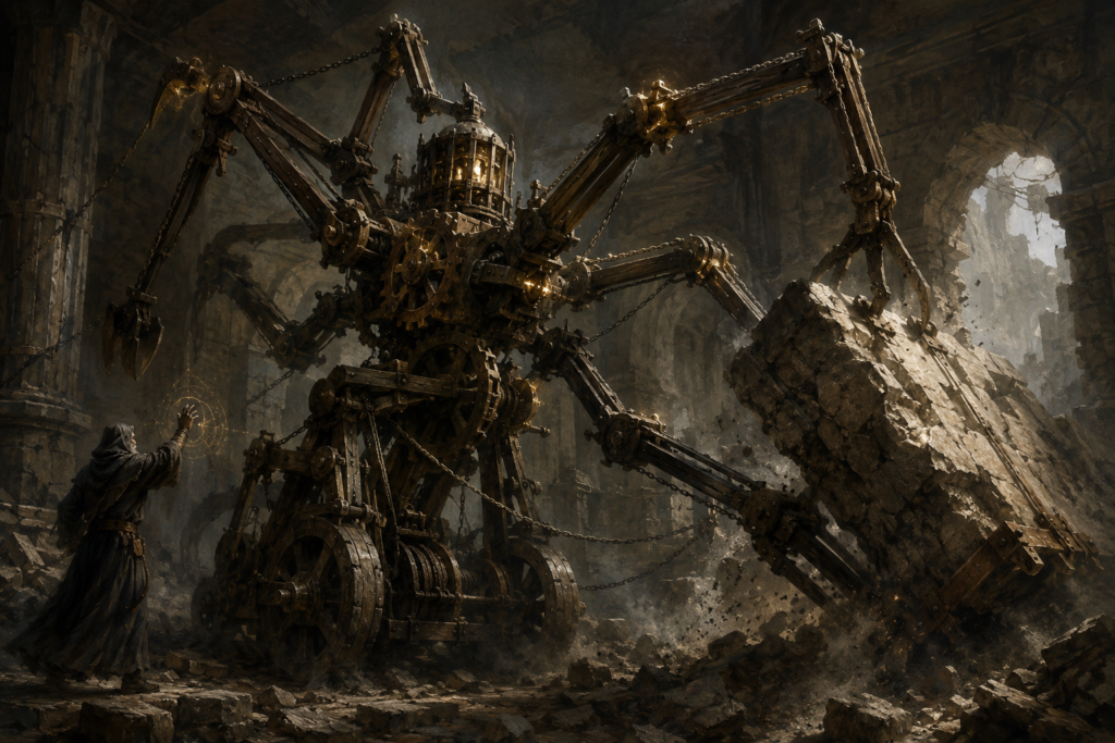 Fantastic Machine Spell: Conjure the Clattering Engine of Arcane Craft
