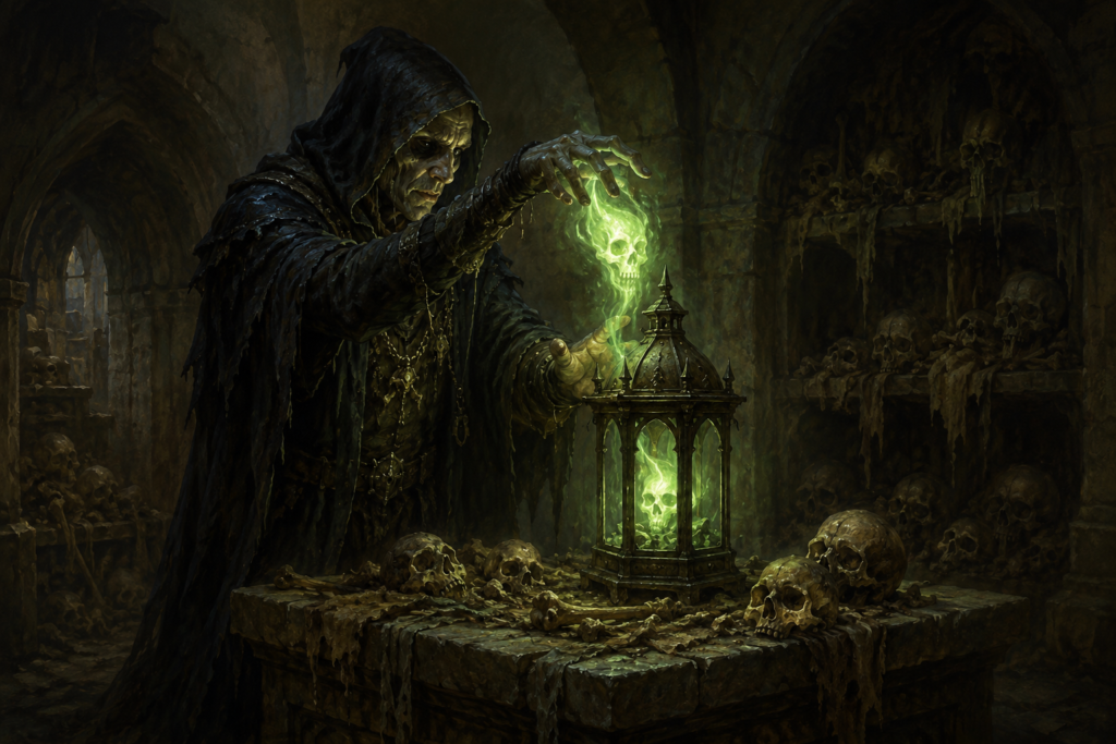 Ghoul Light Spell: Corpse-Green Flame for Crypts and Undead Rites