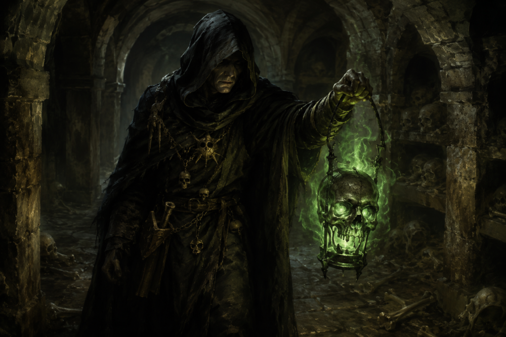 Ghoul Light Spell: Corpse-Green Flame for Crypts and Undead Rites