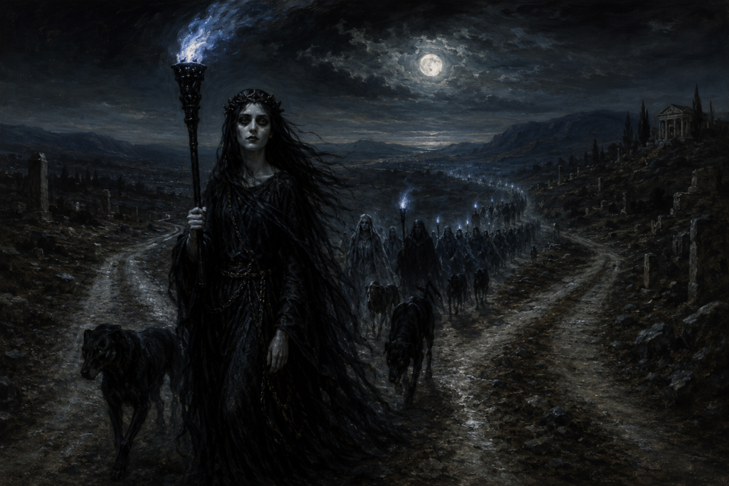 Lampades — Torch-Bearing Nymphs of the Underworld