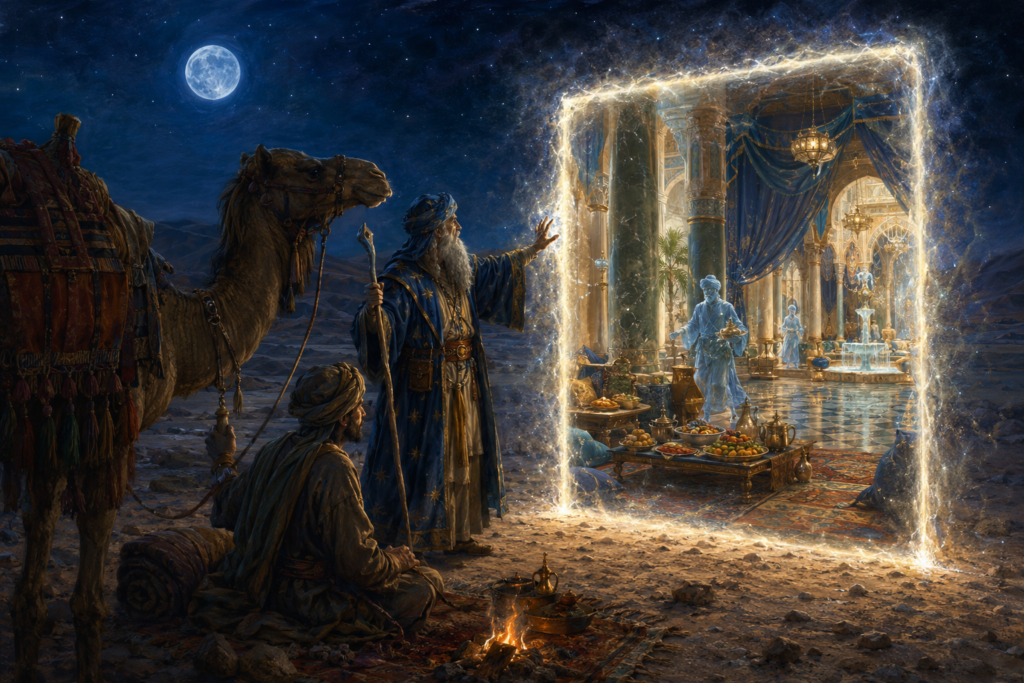 Mage’s Magnificent Mansion Spell: Extradimensional Refuge, Hidden Door, and Arcane Banquet