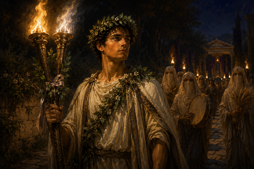 Iacchus – Torch-Bearer of the Eleusinian Mysteries