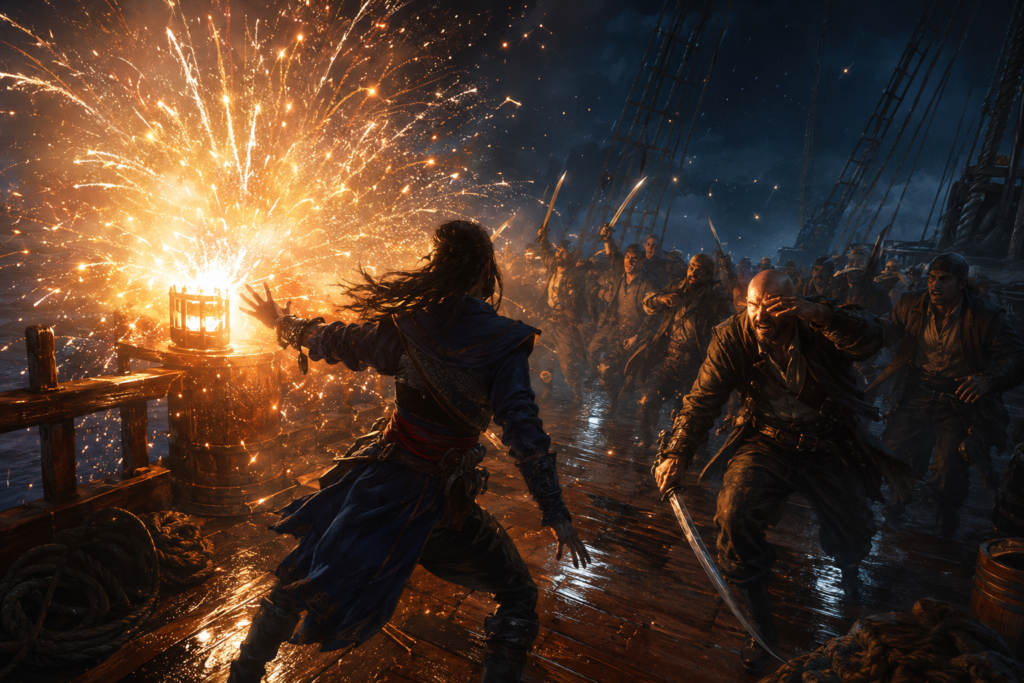 Pyrotechnics Spell: Rules for Fireworks, Smoke Clouds, Blinding Light, and Battlefield Fire Magic