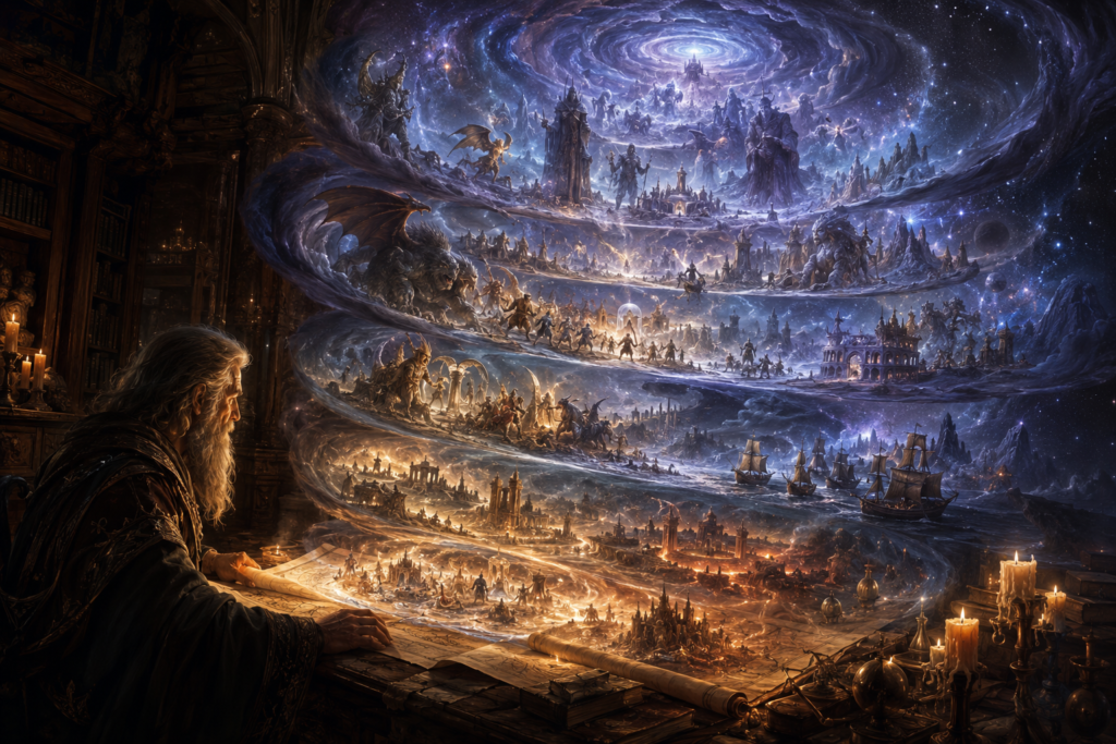 Spiral Worlds Timeline - 13.8 billion years ago - Today 