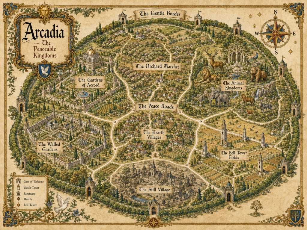 Arcadia — The Peaceable Kingdoms of Ordered Harmony