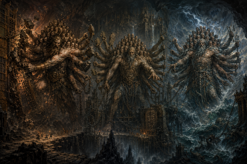 Hecatoncheires — The Hundred-Handed Wardens of Tartarus