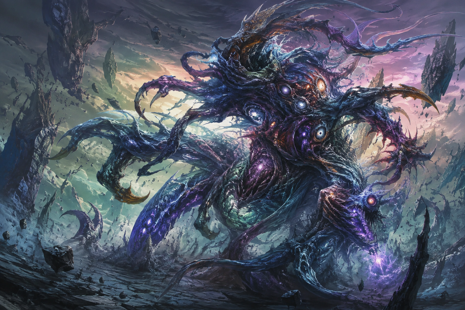 Chaos Beast of Limbo, a mutable planar horror with ever-shifting limbs and eyes
