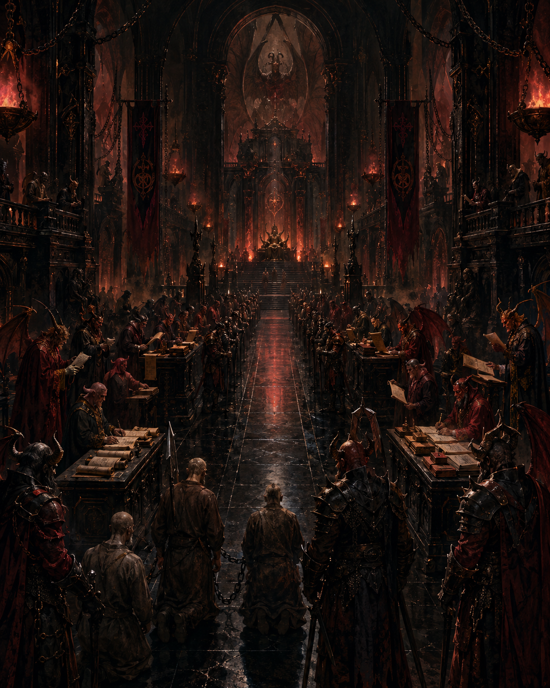 Infernal government assembled inside Malsheem beneath the authority of Asmodeus