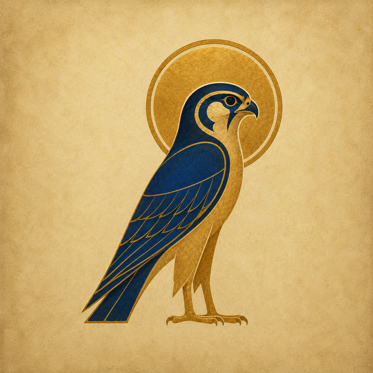 Sacred falcon divine symbol of Horus