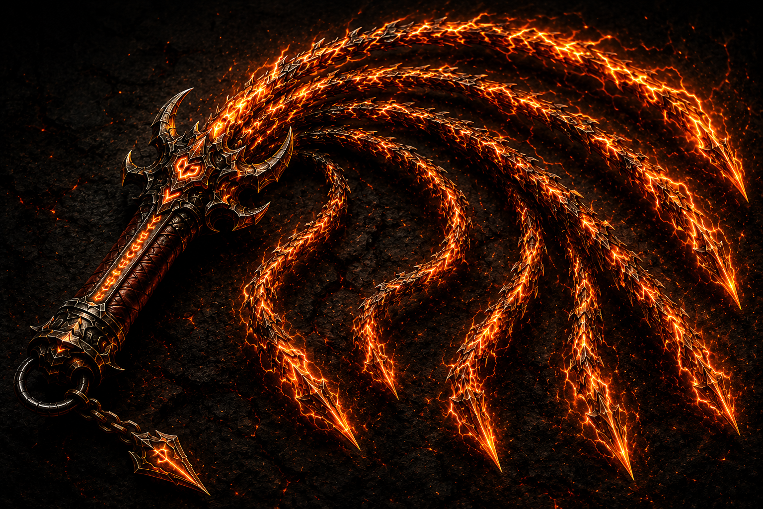 Oppressor, Moloch's six-tailed infernal lightning whip