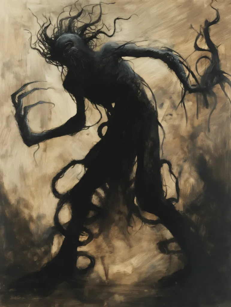 Nyarlathotep, the Black Pharaoh, manifesting as an eldritch outer god