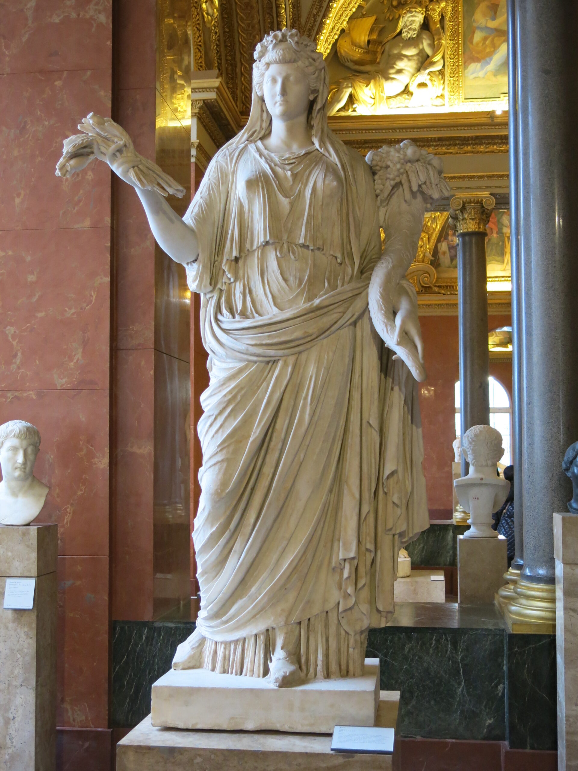 Roman representation associated with Ops, goddess of plenty, fertility and stored wealth