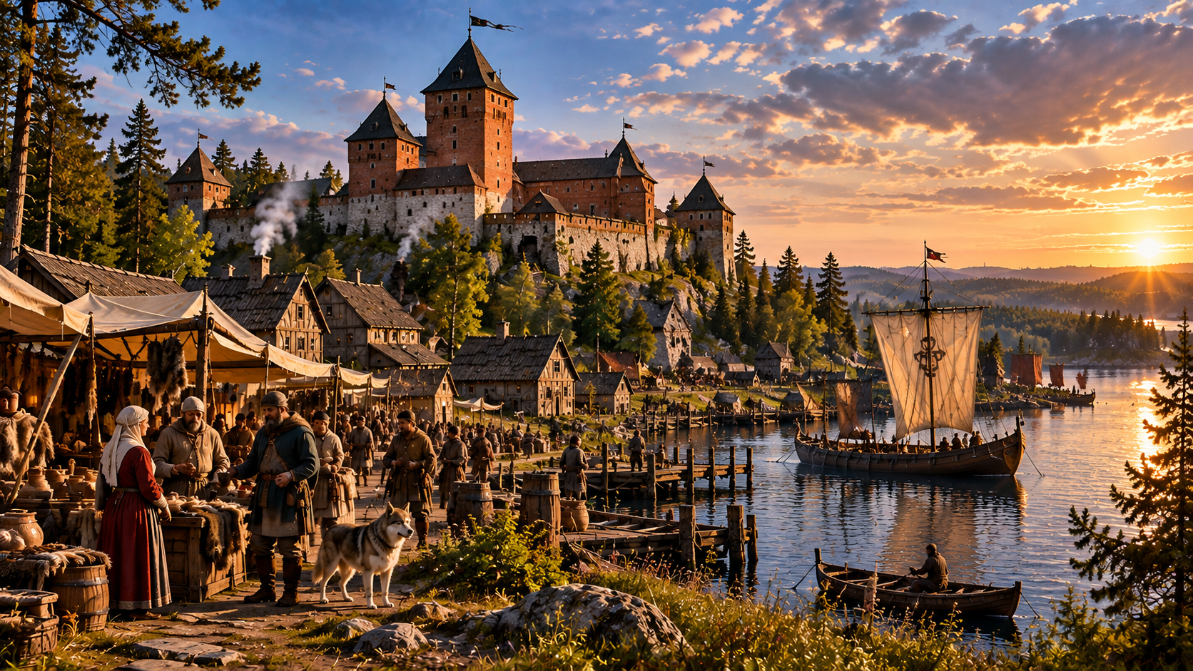 Satakunta in western Finland, with river trade, medieval market settlement and Gulf of Bothnia shipping