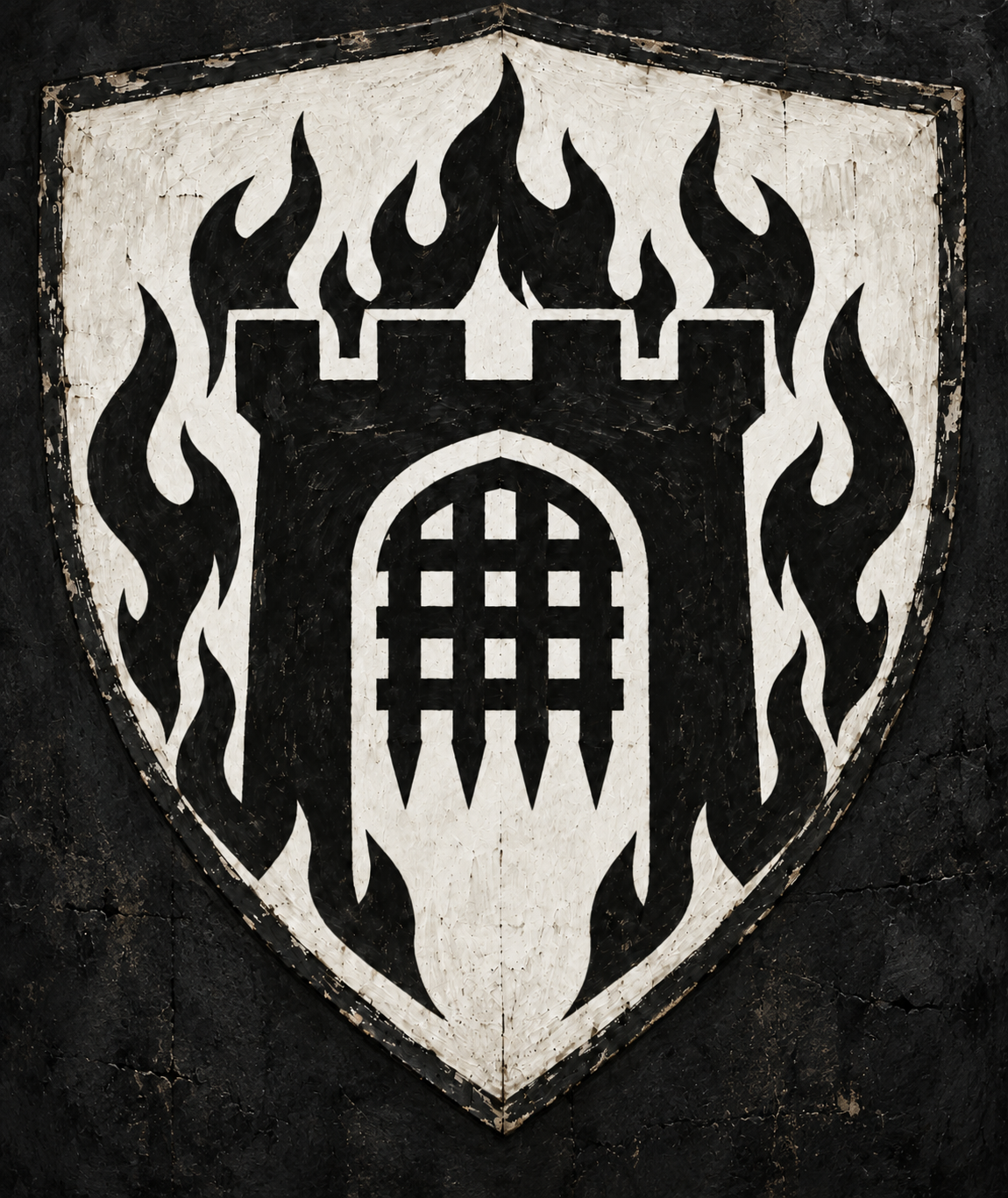 Coat of arms of the Hell Knights showing the Burning Gate