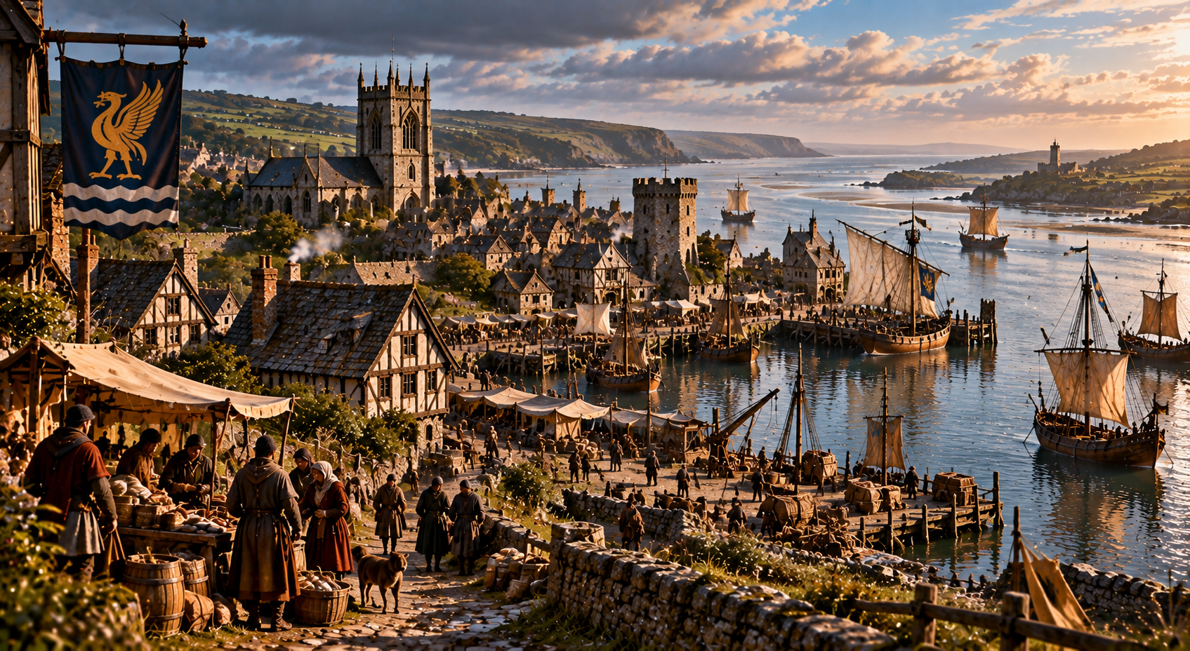 Liverpool in the mid-fifteenth century, a small castle port and market borough overlooking the Mersey and Irish Sea traffic