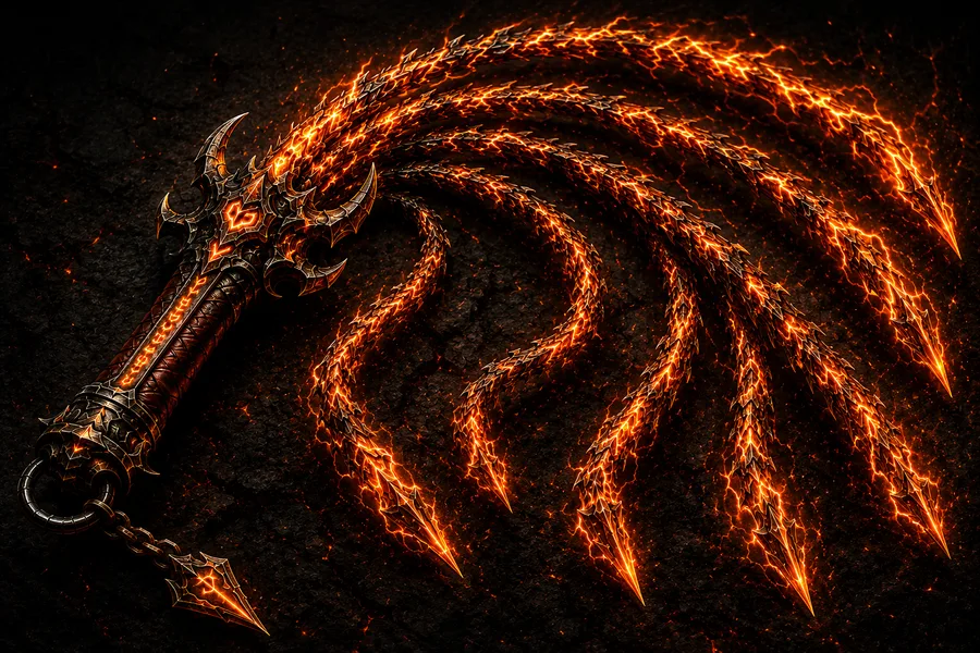 Oppressor, Moloch's six-tailed infernal lightning whip