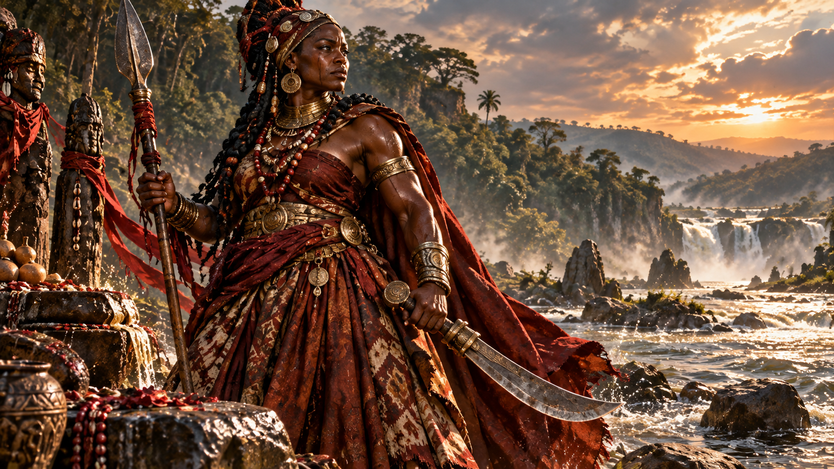 Oba, Yoruba river orisha and warrior associated with loyalty, endurance and sacred bonds