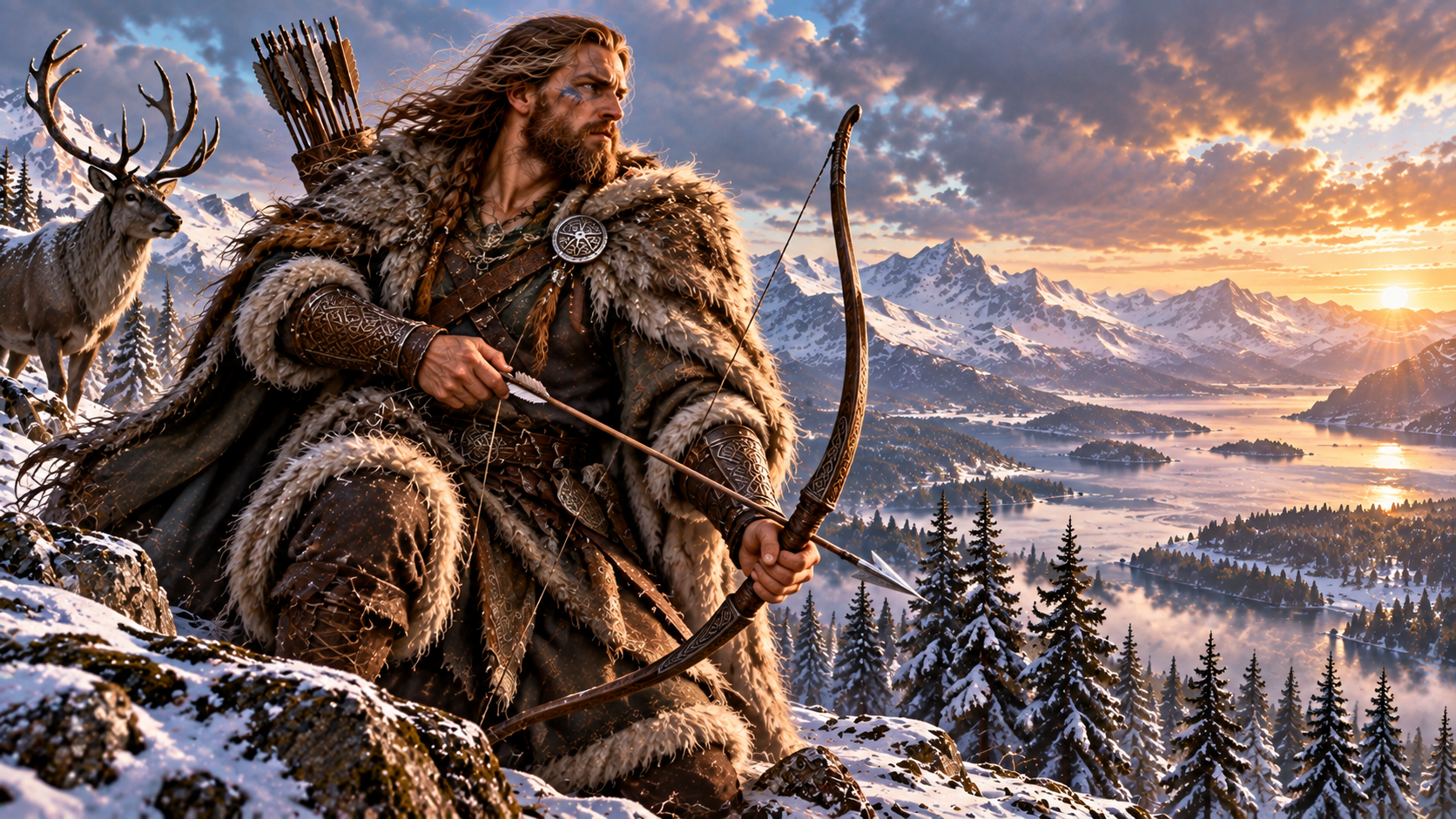 Ullr, son of Sif, archer and snow-runner of the Æsir